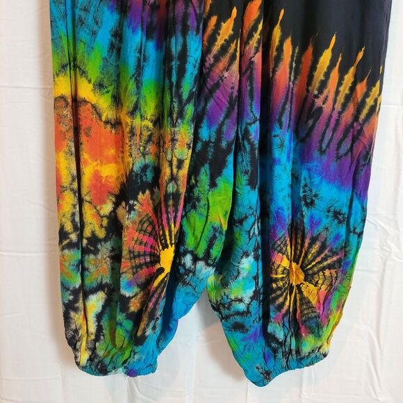 Katmandu Tie-Dye Balloon Leg Harem Pants Women's One Size S-L Rayon Hippie Boho - Picture 3 of 11